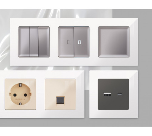 Рамка на 5 постов Ambrella Volt Techno AF220105