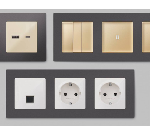 Рамка на 1 пост Ambrella Volt Techno AF220651