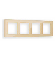 Рамка на 4 поста Ambrella Volt Platos Стекло органическое AF330604