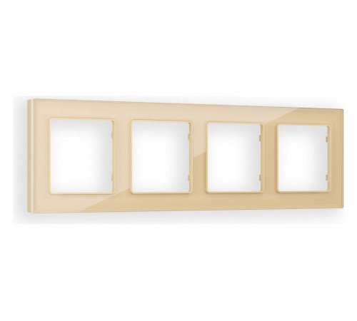 Рамка на 4 поста Ambrella Volt Platos Стекло органическое AF330604