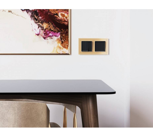 Рамка на 4 поста Ambrella Volt Platos Стекло органическое AF330604