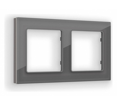 Рамка на 2 поста Ambrella Volt Platos Стекло органическое AF330652