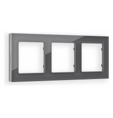 Рамка на 3 поста Ambrella Volt Platos Стекло органическое AF330653