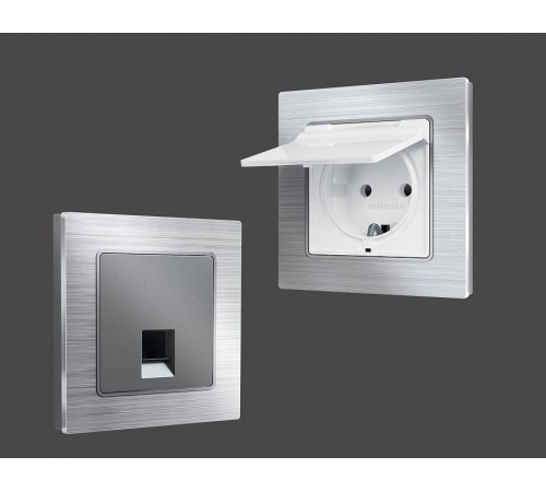 Рамка на 1 пост Ambrella Volt Platos Металл AF550101