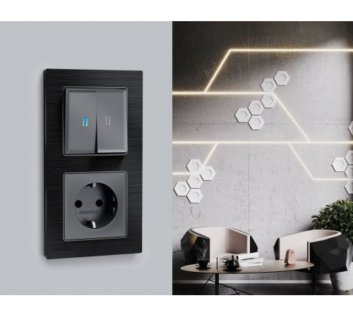 Рамка на 2 поста Ambrella Volt Platos Металл AF550502