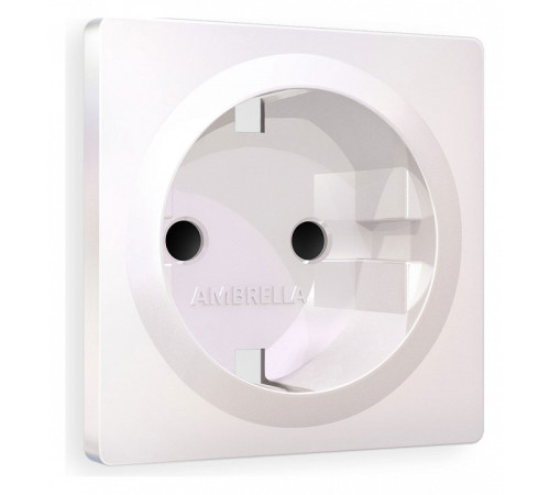 Накладка для розетки с заземлением и со шторками Ambrella Volt Quant AP2070