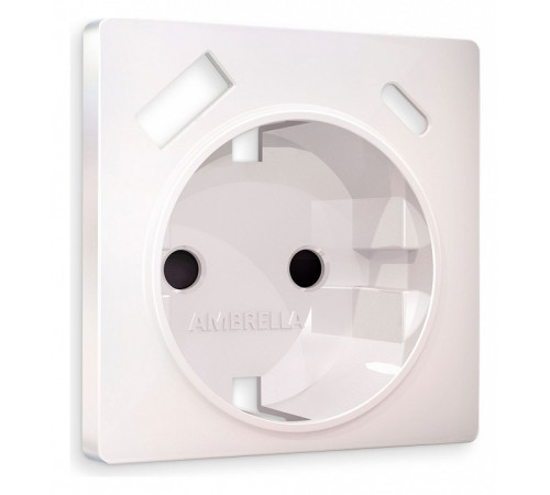 Накладка для розетки с заземлением и со шторками и 2хUSB type A и C Ambrella Volt Quant AP2100