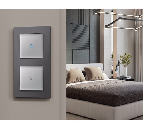 Клавиша для выключателя одноклавишного c подсветкой Ambrella Volt Quant AP4020