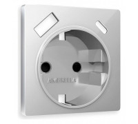 Накладка для розетки с заземлением и со шторками и 2хUSB type A и C Ambrella Volt Quant AP4100