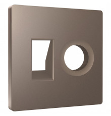 Накладка для ТВ-розетки и RJ-11 или RJ-45 Ambrella Volt ALFA AP6425