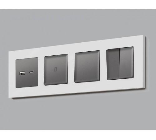 Клавиша для выключателя одноклавишного c подсветкой Ambrella Volt Quant AP6520