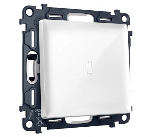 Выключатель самовозвратный одноклавишный с подсветкой, без рамки Ambrella Volt MA MA102055