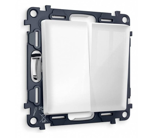 Выключатель двухклавишный без рамки Ambrella Volt Quant MA103010