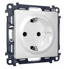 Розетка с заземлением и со шторкой, без рамки Ambrella Volt Quant MA127010