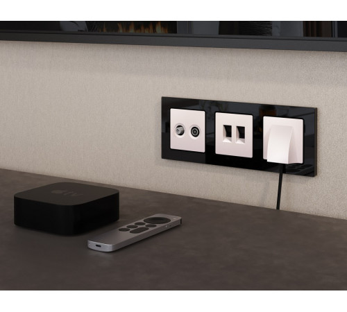 ТВ-розетка и SAT-розетка оконечная без рамки Ambrella Volt MA MA213310