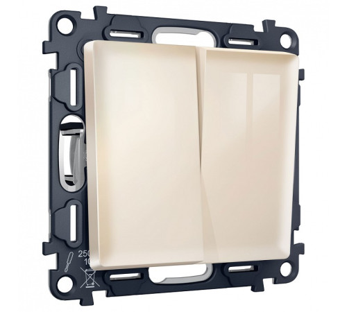 Выключатель перекрестный двухклавишный без рамки Ambrella Volt MA MA303030