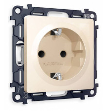 Розетка с заземлением и со шторкой, без рамки Ambrella Volt Quant MA307010