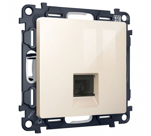 Розетка Ethernet RJ-45 и со шторками, без рамки Ambrella Volt ALFA MA312005