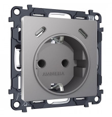 Розетка с заземлением и 2хUSB type C, без рамки Ambrella Volt ALFA MA510510