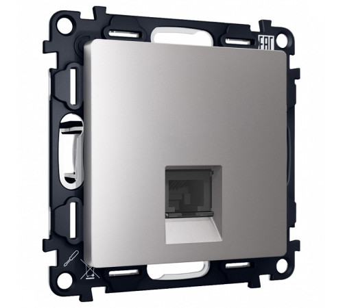 Розетка Ethernet RJ-45 и со шторками, без рамки Ambrella Volt ALFA MA512005