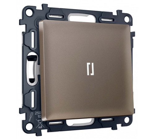 Выключатель самовозвратный одноклавишный с подсветкой, без рамки Ambrella Volt MA MA632055