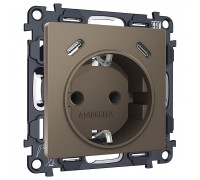 Розетка с заземлением и 2хUSB type C, без рамки Ambrella Volt ALFA MA640510