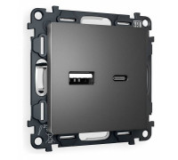 Розетка 2хUSB type A и C без рамки Ambrella Volt Quant MA661010