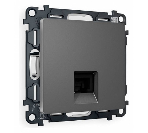 Розетка Ethernet RJ-45 и со шторками, без рамки Ambrella Volt Quant MA662010