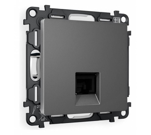 Розетка телефонная RJ-11 со штрокой, без рамки Ambrella Volt Quant MA662030