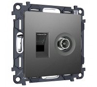 ТВ-розетка и розетка Ethernet RJ-45 без рамки Ambrella Volt ALFA MA662510