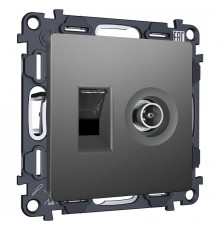 ТВ-розетка и розетка Ethernet RJ-45 без рамки Ambrella Volt ALFA MA662510