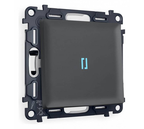 Выключатель одноклавишный с подсветкой без рамки Ambrella Volt Quant MA902020