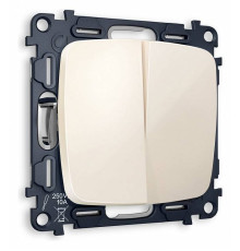 Выключатель проходной двухклавишный без рамки Ambrella Volt Quant MO303020