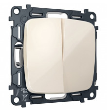 Выключатель перекрестный двухклавишный без рамки Ambrella Volt OMEGA MO303030