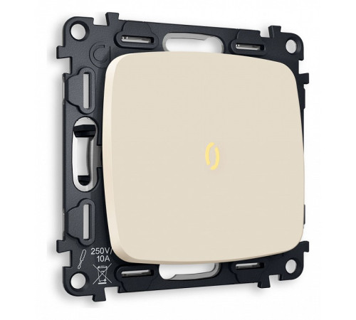 Выключатель проходной одноклавишный с подсветкой без рамки Ambrella Volt Quant MO322030