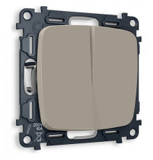 Выключатель двухклавишный без рамки Ambrella Volt Quant MO363010