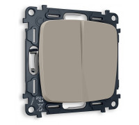 Выключатель проходной двухклавишный без рамки Ambrella Volt Quant MO363020