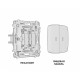 Выключатель двухклавишный с подсветкой без рамки Ambrella Volt Quant MO604010