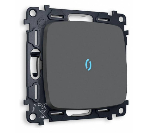 Выключатель проходной одноклавишный с подсветкой без рамки Ambrella Volt Quant MO902040