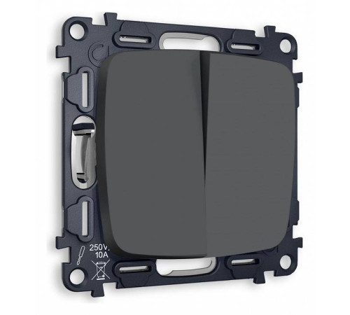 Выключатель двухклавишный без рамки Ambrella Volt Quant MO903010