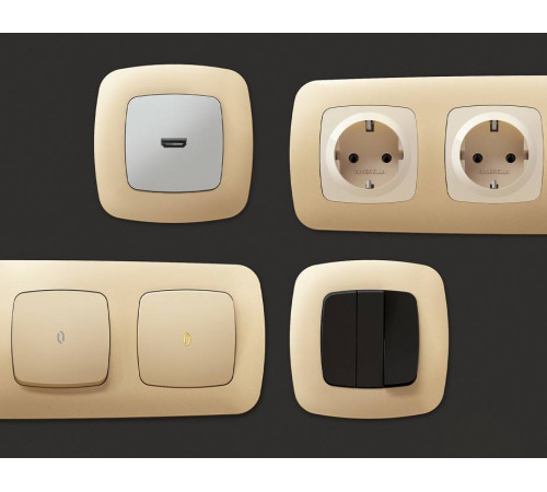 Рамка на 4 поста Ambrella Volt Ecta OF140604