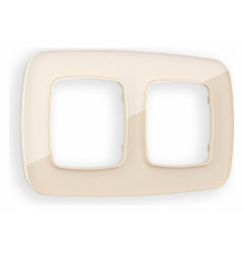 Рамка на 2 поста Ambrella Volt Radian Стекло натуральное OF350302