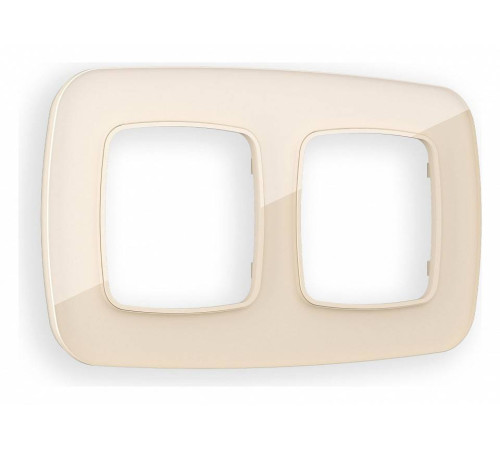 Рамка на 2 поста Ambrella Volt Radian Стекло натуральное OF350302