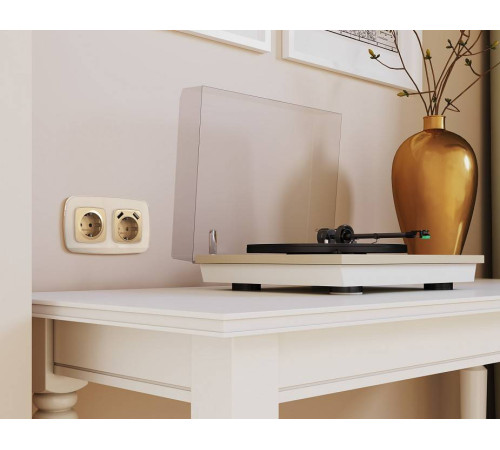 Рамка на 2 поста Ambrella Volt Radian Стекло натуральное OF350302