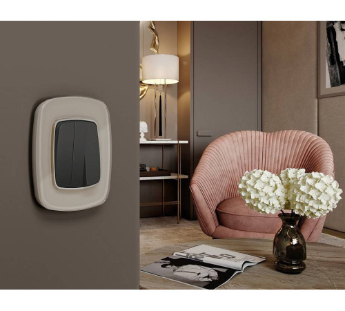 Рамка на 1 пост Ambrella Volt Radian Стекло натуральное OF350601