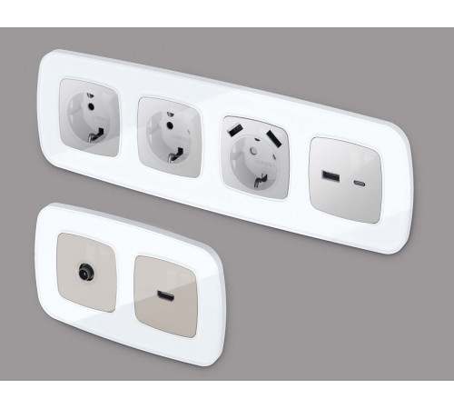 Рамка на 4 поста Ambrella Volt Coint OF640104