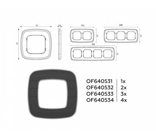 Рамка на 1 пост Ambrella Volt Coint OF640531