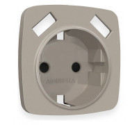 Накладка для розетки с заземлением и со шторками и 2хUSB type A Ambrella Volt Quant OP3690