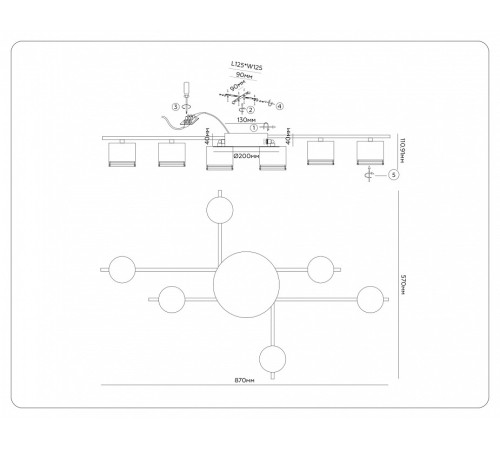 Потолочная люстра Ambrella Light COMFORT FL51756