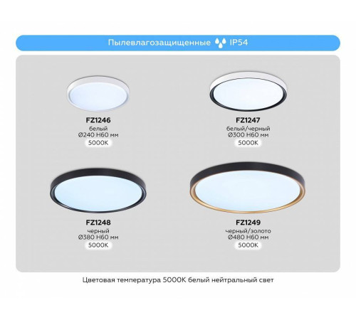 Потолочный светильник Ambrella Light FZ FZ1247 LED 11 Вт 5000 К FZ1247